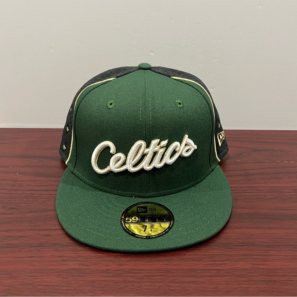 New Era, 59Fifty Fitted Hat, Boston Celtics, Green, Black & Cold